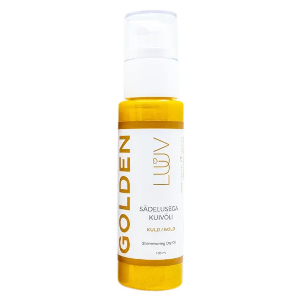 LUUV Natural shimmering carrot dry oil with mica Gold